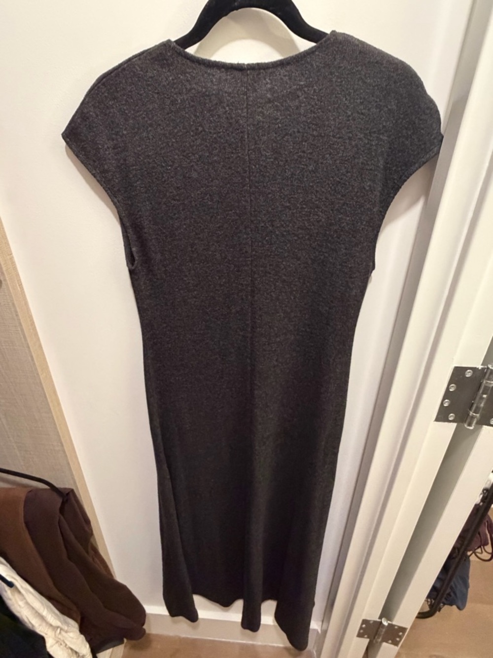 NWT H&M Charcoal Cap-Sleeve Maxi Dress